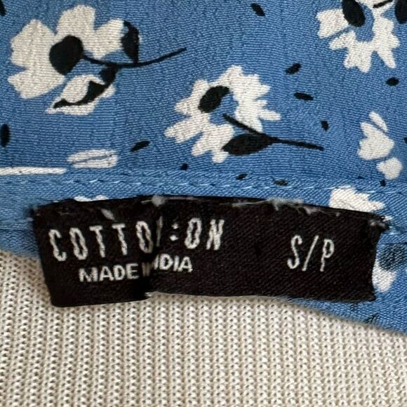 Cotton On Blue Boho Floral Cami Summer Tank Top Shirt - Picture 5 of 5